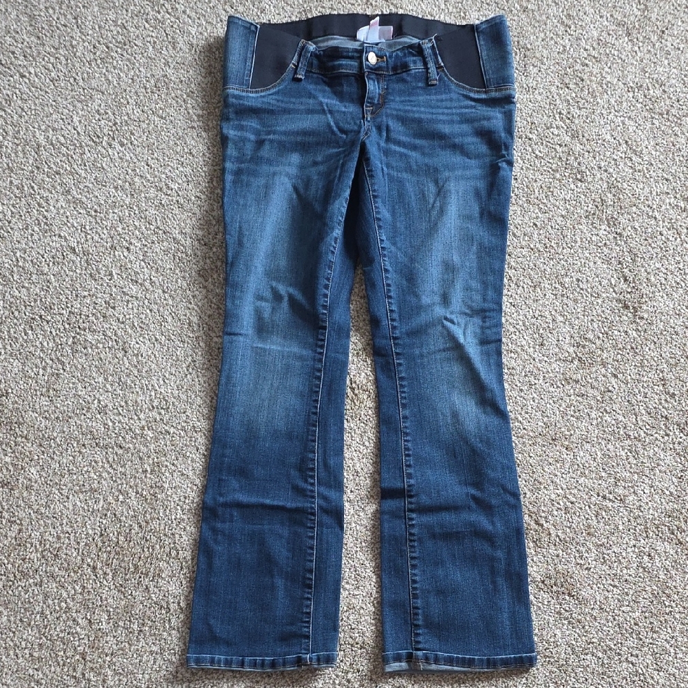 Isabel Maternity by Ingrid & Isabel Dark Blue Flare Maternity Jeans